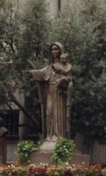 Madonna con bambino in bronzo