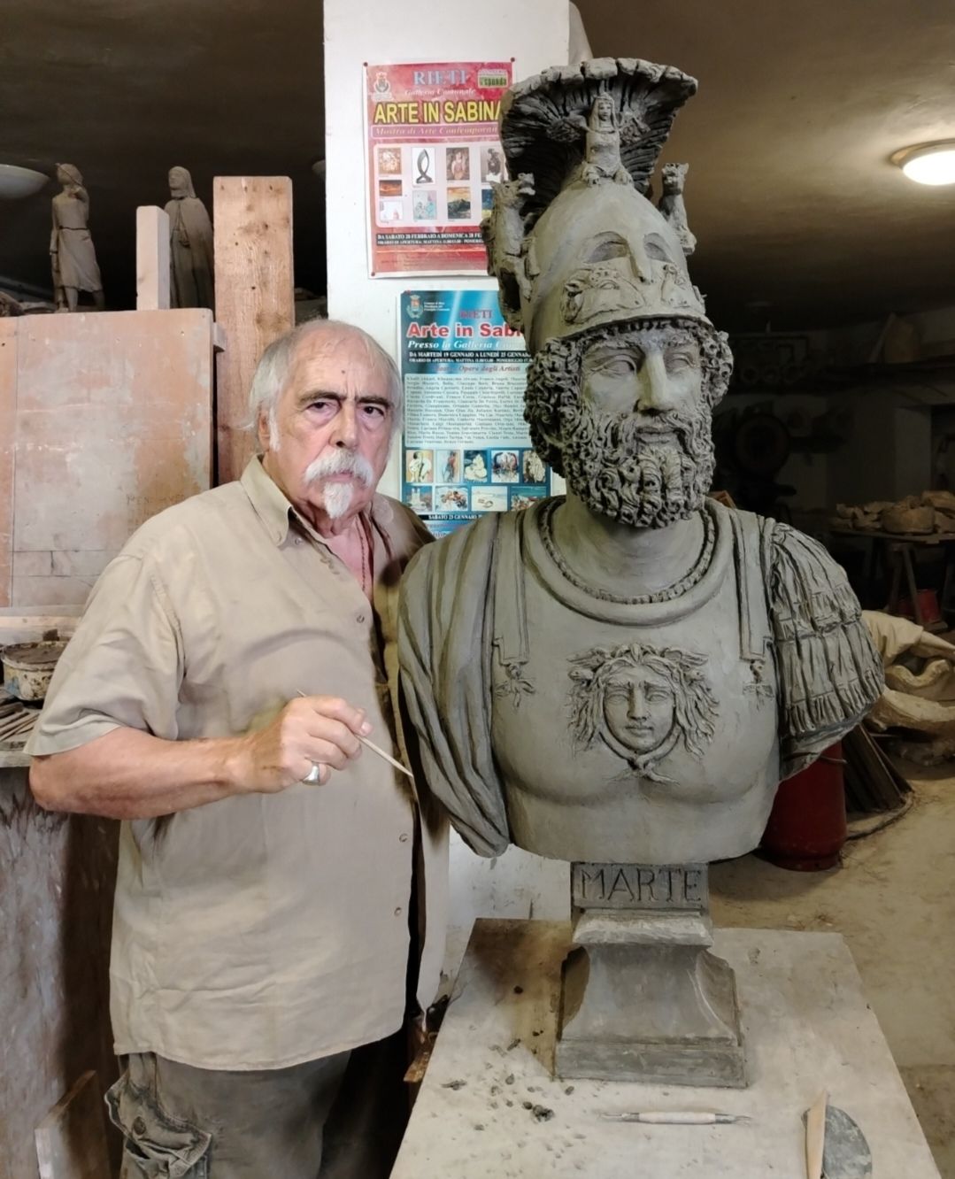 Busto di Marte, terracotta