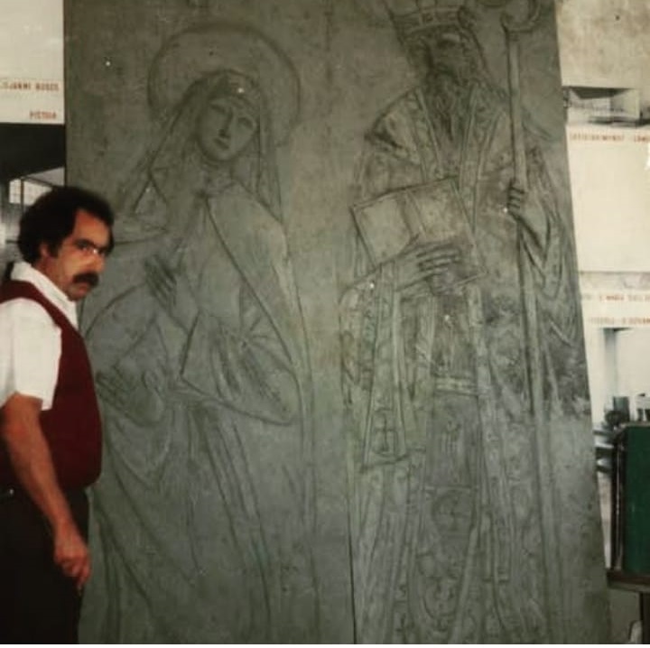 Portale bronzeo e urna cineraria per le Suore Agostiniane di Frosinone